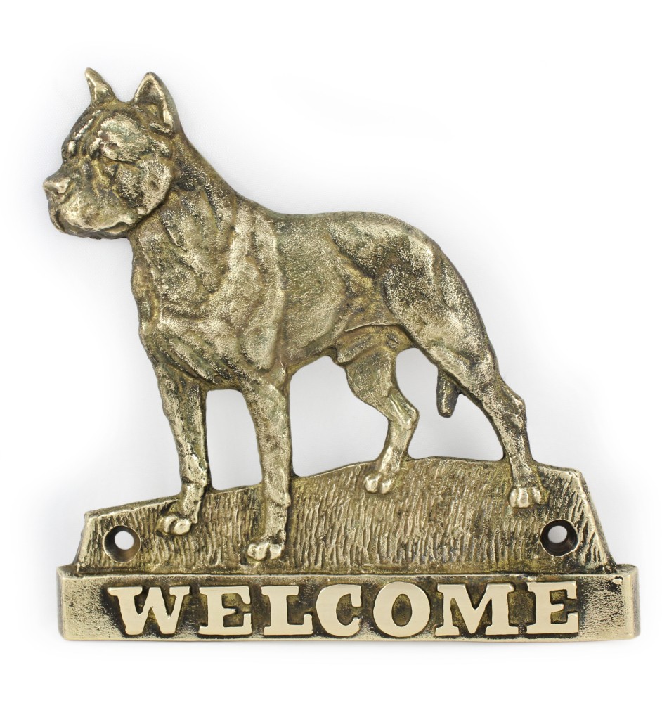 Amerykański Staffordshire terrier welcome plakietka Art-Dog